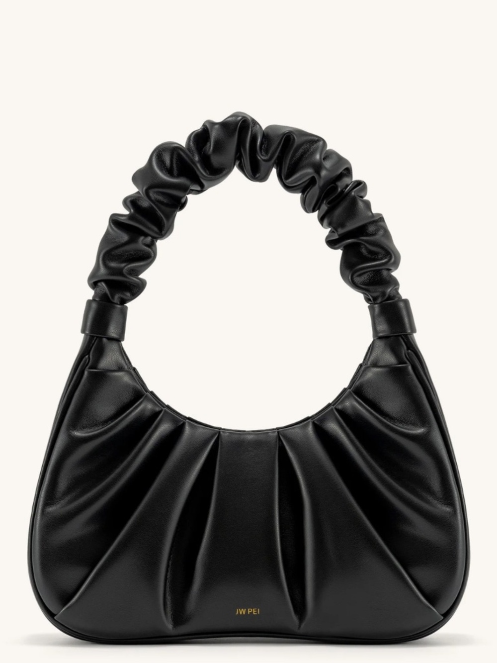JW PEI Black Gabbi Ruched Hobo Handbag - NWOT